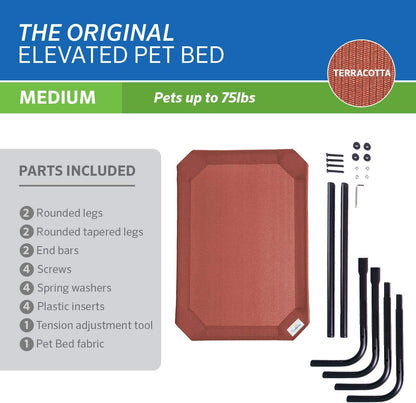the Original Cooling Elevated Dog Bed, Indoor and Outdoor, Medium, Terracotta